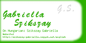 gabriella szikszay business card